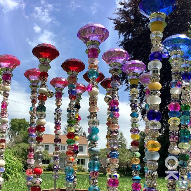 Beaded Fairy Garden Stakes and Garden Wands